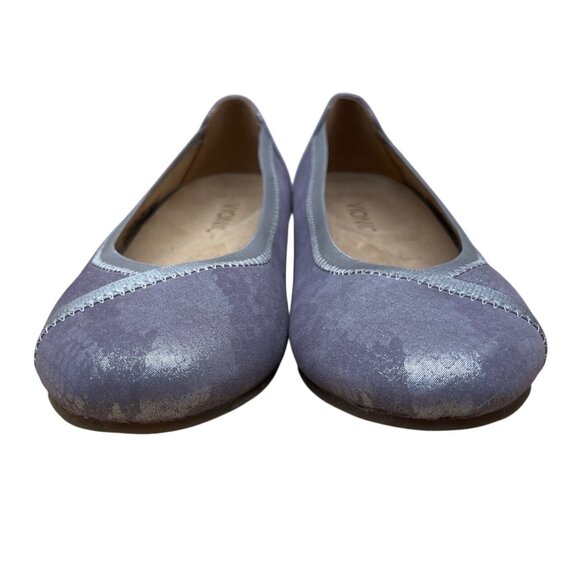 Vionic Women’s Metallic Purple Snake Print Slip-On Caroll Ballet Flats Size 5 - Picture 2 of 7